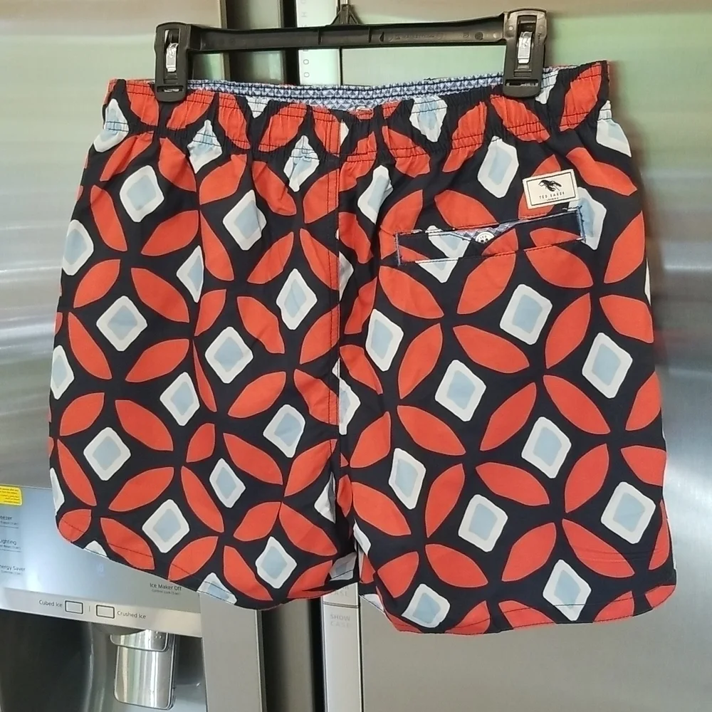 💕TED BAKER💕 Large Geo Print Swim Shorts L NWT